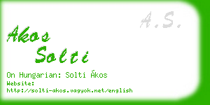 akos solti business card