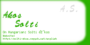 akos solti business card